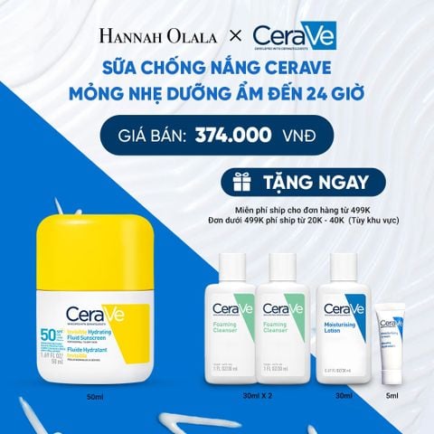  [NEW] SỮA CHỐNG NẮNG CERAVE MỎNG NHẸ DƯỠNG ẨM ĐẾN 24 GIỜ - B43 