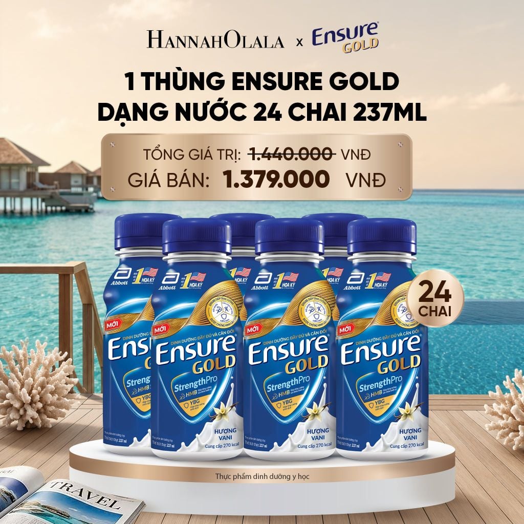  1 THÙNG ENSURE GOLD DẠNG NƯỚC 24 CHAI 237ML DEAL 2:_ D957 
