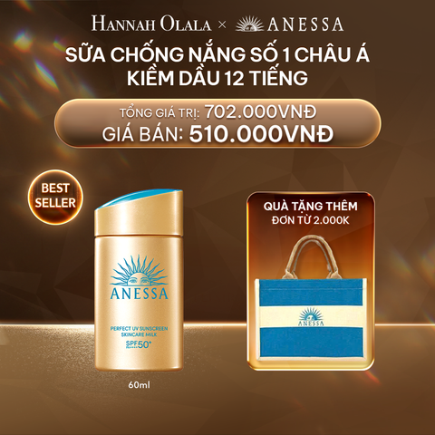  DEAL 13: SỮA CHỐNG NẮNG DƯỠNG DA KIỀM DẦU BẢO VỆ HOÀN HẢO ANESSA GOLD MILK SPF50+ PA++++ 60ML 