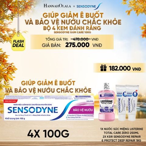  BỘ 4 KEM ĐÁNH RĂNG SENSODYNE GUM CARE 100G GIÚP GIẢM Ê BUỐT VÀ BẢO VỆ NƯỚU CHẮC KHỎE - E1862 