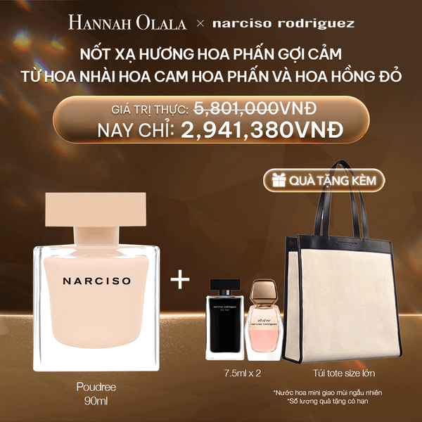 DEAL 12:  NƯỚC HOA NỮ NARCISO RODRIGUEZ NARCISO EAU DE PARFUM POUDREE 90ML 