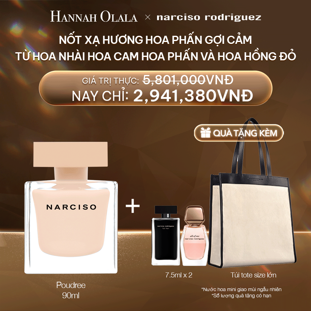  DEAL 12:  NƯỚC HOA NỮ NARCISO RODRIGUEZ NARCISO EAU DE PARFUM POUDREE 90ML 