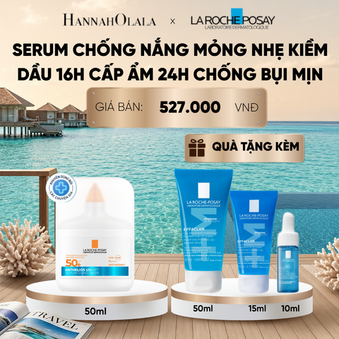 [MỚI] CHỐNG NẮNG DẠNG SERUM SIÊU MỎNG NHẸ KIỀM DẦU 16H CẤP ẨM 24H CHỐNG BỤI MỊN ANTHELIOS UVAIR SPF50+ 50ML DEAL 12:_ D1411 
