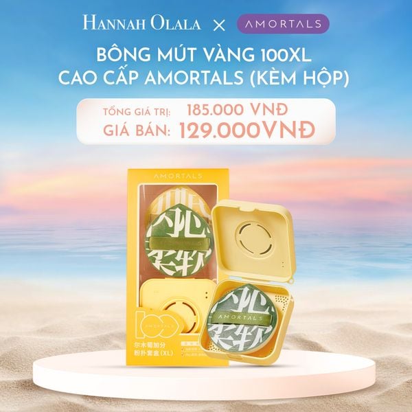  C1123_DEAL 12:BÔNG MÚT VÀNG CAO CẤP AMORTALS (KÈM HỘP) 