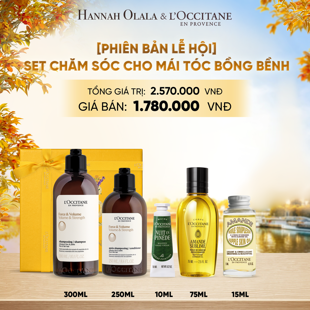 [PHIÊN BẢN LỄ HỘI] SET GỘI XẢ CHĂM SÓC CHO MÁI TÓC BỒNG BỀNH - E1222 