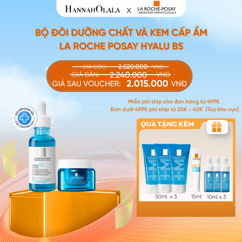  FD DEAL 12: BỘ ĐÔI DƯỠNG CHẤT VÀ KEM CẤP ẨM LA ROCHE POSAY HYALU B5 