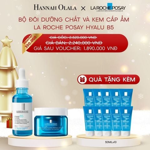  A2013_[MỚI] DEAL 12: BỘ ĐÔI DƯỠNG CHẤT VÀ KEM CẤP ẨM LA ROCHE POSAY HYALU B5 