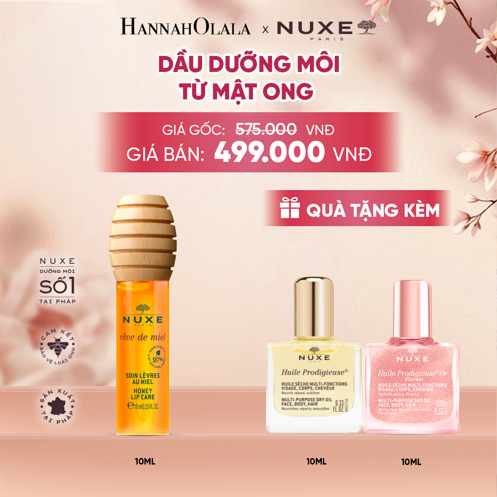  DẦU DƯỠNG MÔI MẬT ONG NUXE REVE DE MIEL HONEY LIP CARE 10ML - A1810 