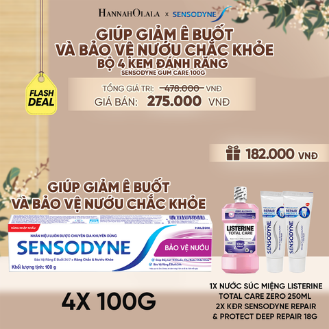  BỘ 4 KEM ĐÁNH RĂNG SENSODYNE GUM CARE 100G GIÚP GIẢM Ê BUỐT VÀ BẢO VỆ NƯỚU CHẮC KHỎE - A2625 