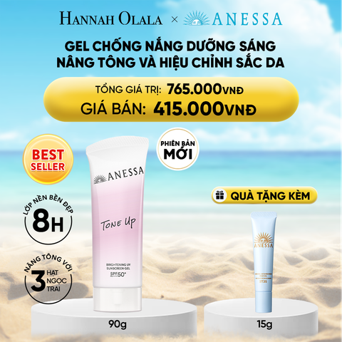  DEAL 12: [PHIÊN BẢN MỚI] GEL CHỐNG NẮNG DƯỠNG SÁNG NÂNG TÔNG & HIỆU CHỈNH SẮC DA ANESSA BRIGHTENING UV SUNSCREEN GEL NA SPF50+ PA++++ 90G 