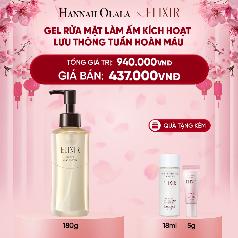  DEAL 12: GEL RỬA MẶT SẠCH SÂU, DƯỠNG ẨM ELIXIR CLARIFYING WARM CLEANSER 