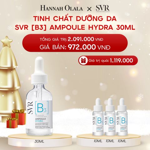  DEAL 12: TINH CHẤT DƯỠNG DA, NGĂN NGỪA NẾP NHĂN, PHỤC HỒI DA VÀ DƯỠNG ẨM CHO DA SVR [B3] AMPOULE HYDRA 30ML 