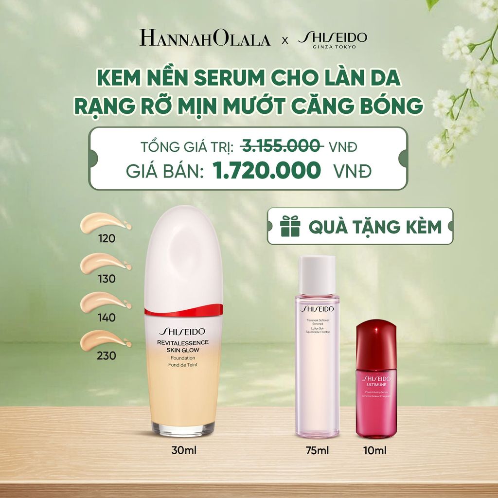  KEM NỀN SHISEIDO REVITALESSENCE SKIN GLOW FOUNDATION 30ML - DEAL 12 - A1139 