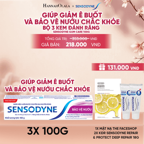  BỘ 3 KEM ĐÁNH RĂNG SENSODYNE GUM CARE 100G GIÚP GIẢM Ê BUỐT VÀ BẢO VỆ NƯỚU CHẮC KHỎE - A378 