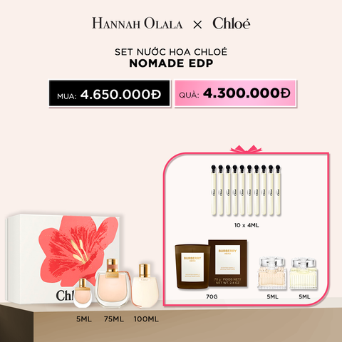  DEAL 12: SET NƯỚC HOA CHLOE NOMADE EDP 75 ML + 100 ML + 5ML 