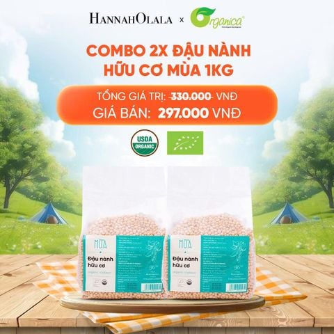  COMBO 2 X ĐẬU NÀNH HỮU CƠ MÙA 1KG - DEAL 12 