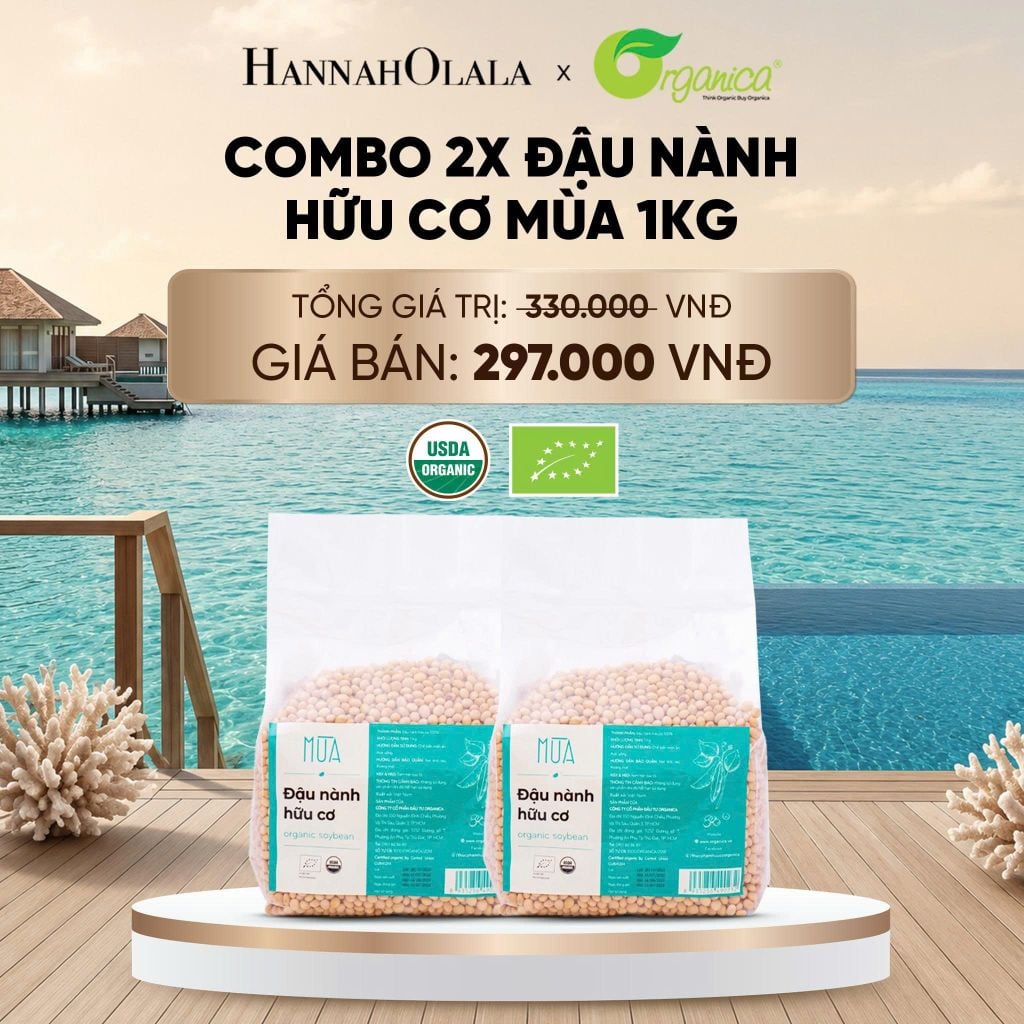  COMBO 2 X ĐẬU NÀNH HỮU CƠ MÙA 1KG - DEAL 12 