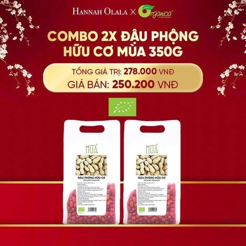  DEAL 12: COMBO 2 X ĐẬU PHỘNG HỮU CƠ MÙA 350G 