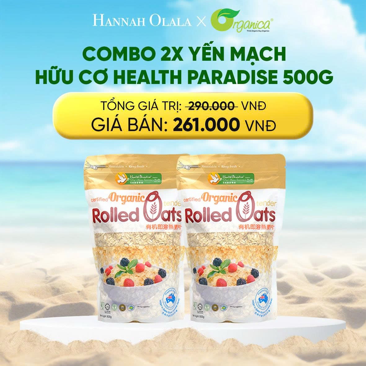 Combo Yến Mạch Hữu Cơ Health Paradise 500g
