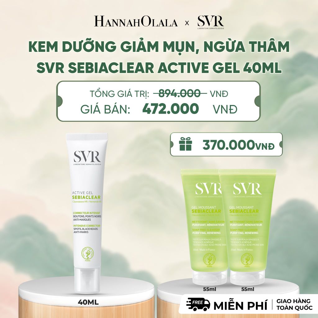 KEM DƯỠNG GIẢM MỤN, NGỪA THÂM SVR SEBIACLEAR ACTIVE GEL 40ML - DEAL 14 - A1331 