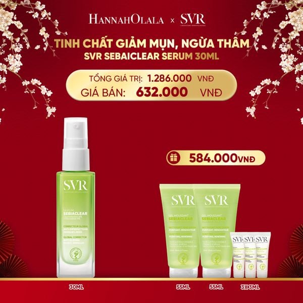  DEAL 12: TINH CHẤT GIẢM MỤN, NGỪA THÂM VÀ MỊN DA 4 TRONG 1 SVR SEBIACLEAR SERUM 30ML 