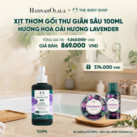  XỊT THƠM GỐI HƯƠNG HOA OẢI HƯƠNG LAVENDER SLEEP CALMING PILLOW MIST 100ML - M12 