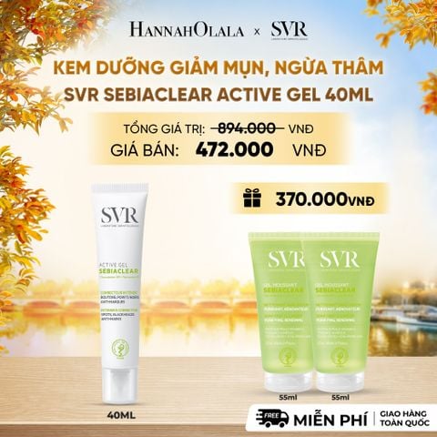  KEM DƯỠNG GIẢM MỤN, NGỪA THÂM SVR SEBIACLEAR ACTIVE GEL 40ML - DEAL 12 - E684 