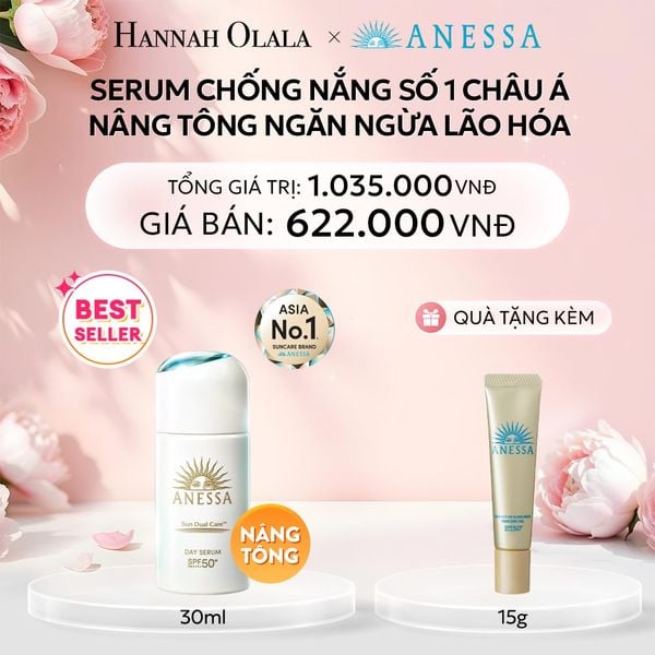  E353: BU 6: SERUM CHỐNG NẮNG DƯỠNG DA NÂNG TÔNG NGĂN NGỪA LÃO HÓA ANESSA DAY SERUM SPF50+ PA++++ 30ML 