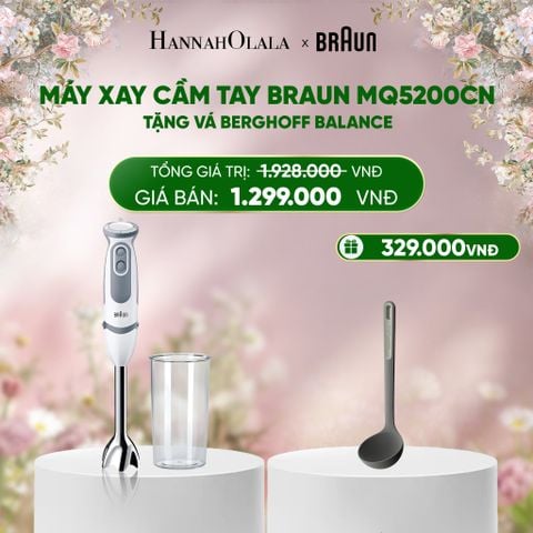  E1378_DEAL 21 : MÁY XAY CẦM TAY BRAUN MQ5200CN – TẶNG VÁ BERGHOFF BALANCE 