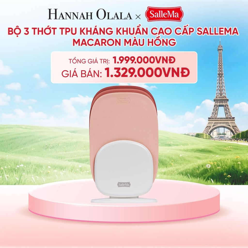  BỘ 3 THỚT TPU KHÁNG KHUẨN CAO CẤP SALLEMA MACARON - DEAL 13 - B86 