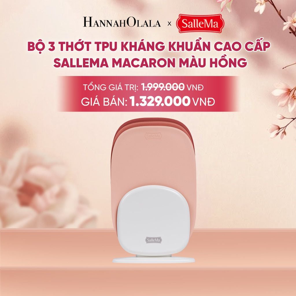  BỘ 3 THỚT TPU KHÁNG KHUẨN CAO CẤP SALLEMA MACARON - DEAL 13 - A983 