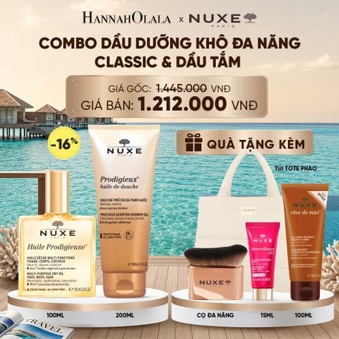  COMBO DẦU DƯỠNG KHÔ ĐA NĂNG 100ML & DẦU TẮM HƯƠNG NƯỚC HOA 200ML (CHỌN HƯƠNG) 