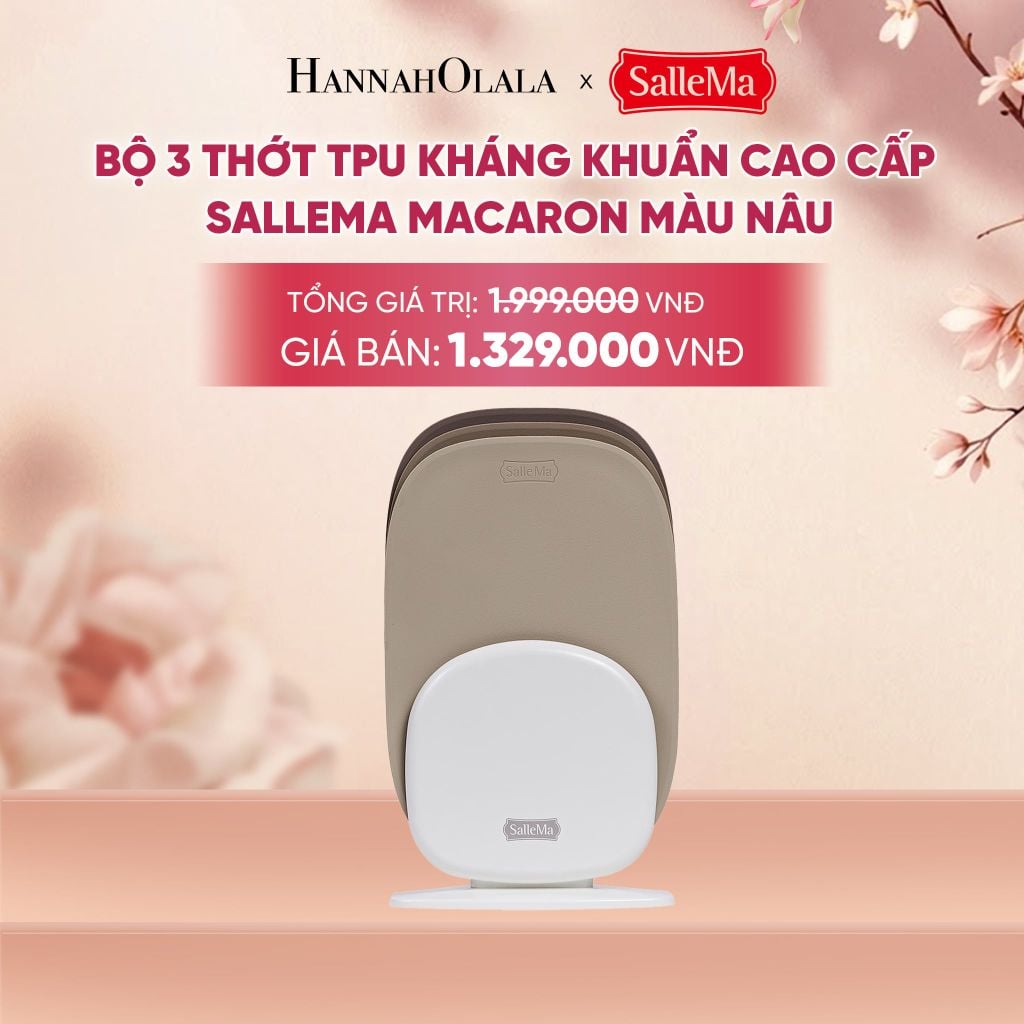  BỘ 3 THỚT TPU KHÁNG KHUẨN CAO CẤP SALLEMA MACARON - DEAL 13 - A983 