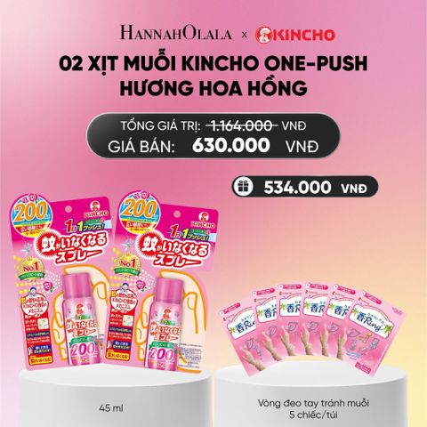  XỊT MUỖI KINCHO ONE-PUSH HƯƠNG HOA HỒNG_A1329 