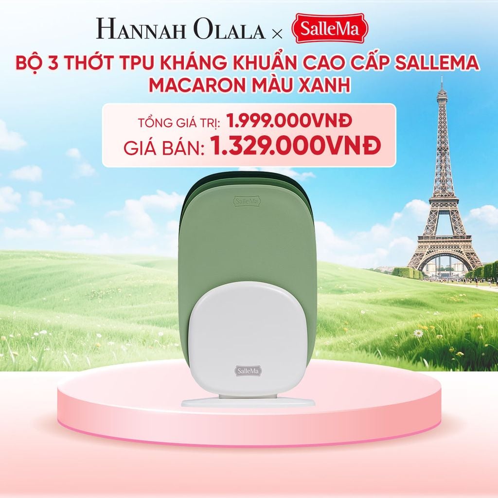  BỘ 3 THỚT TPU KHÁNG KHUẨN CAO CẤP SALLEMA MACARON - DEAL 13 - B86 