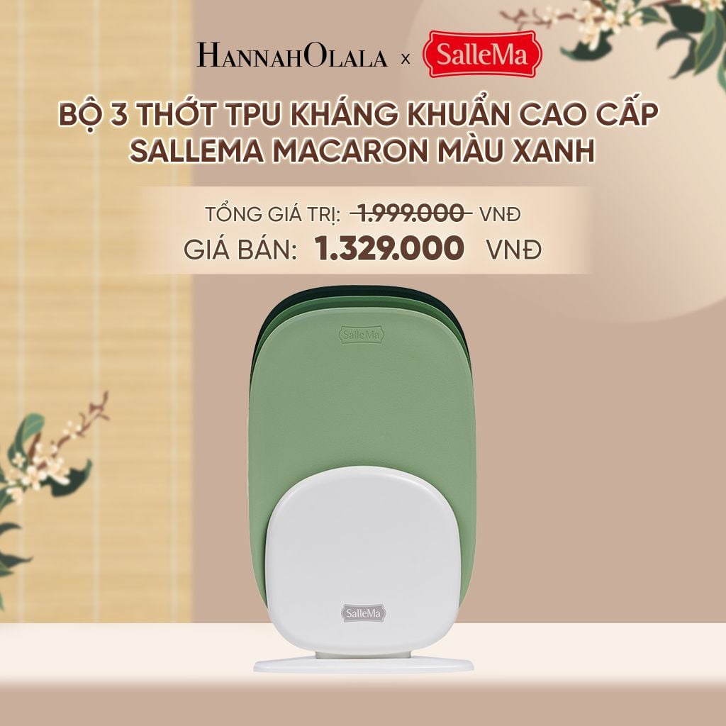  BỘ 3 THỚT TPU KHÁNG KHUẨN CAO CẤP SALLEMA MACARON - DEAL 13 - A1983 