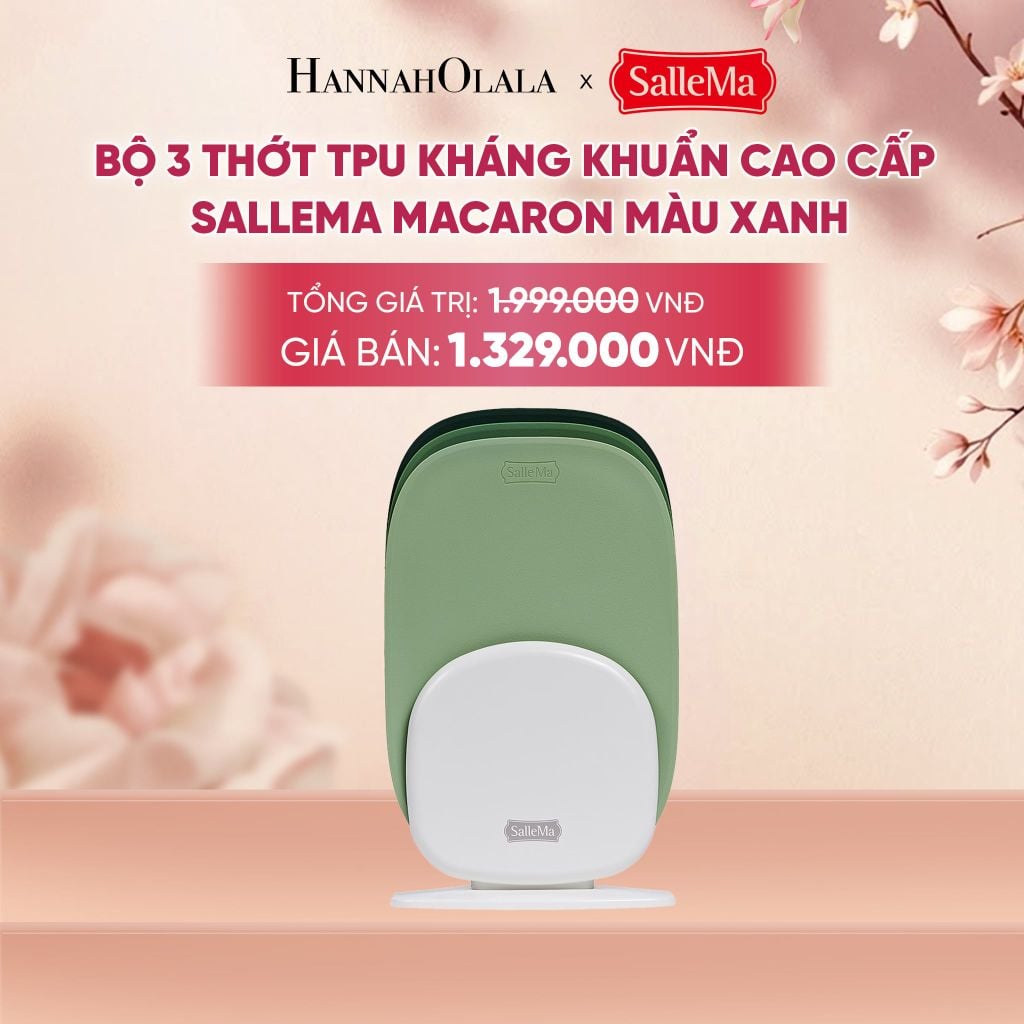  BỘ 3 THỚT TPU KHÁNG KHUẨN CAO CẤP SALLEMA MACARON - DEAL 13 - A983 
