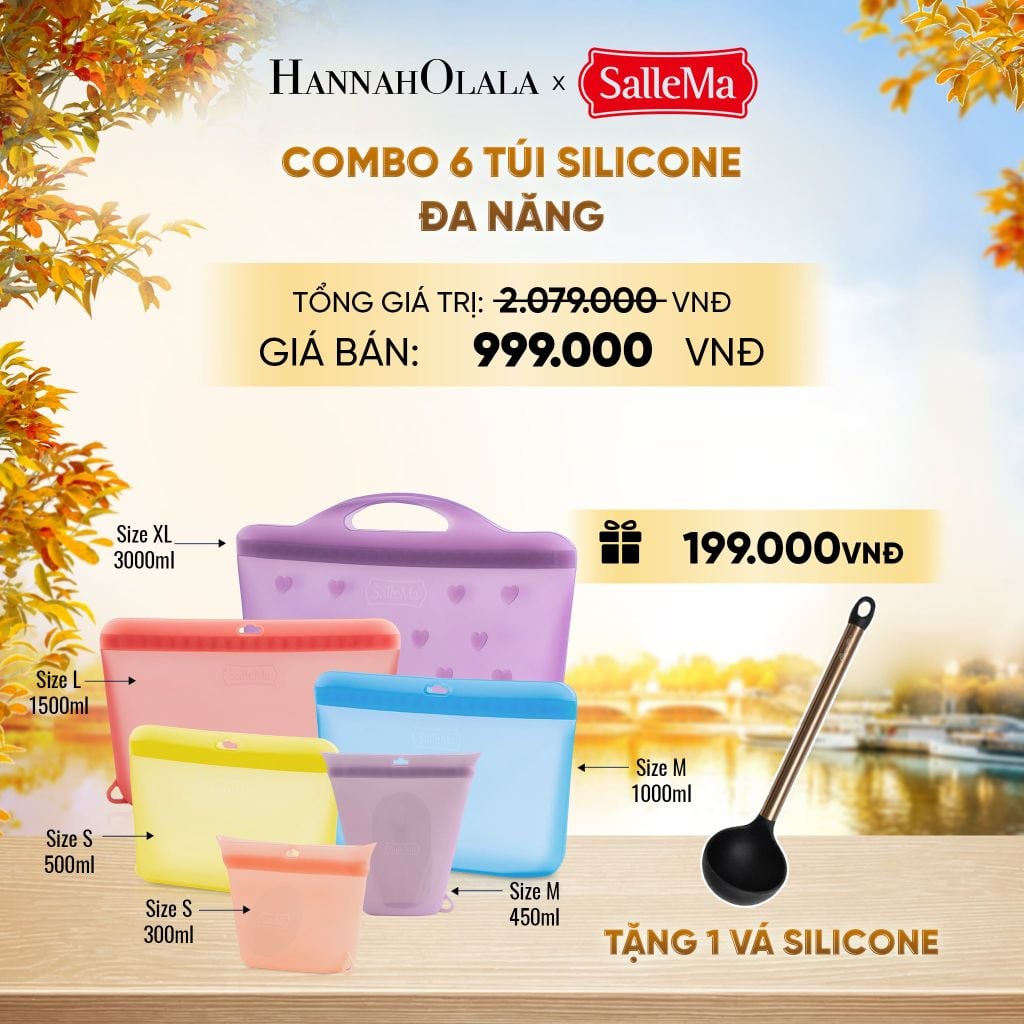  TÚI SILICONE CAO CẤP SALLEMA - DEAL 13 - E1679 