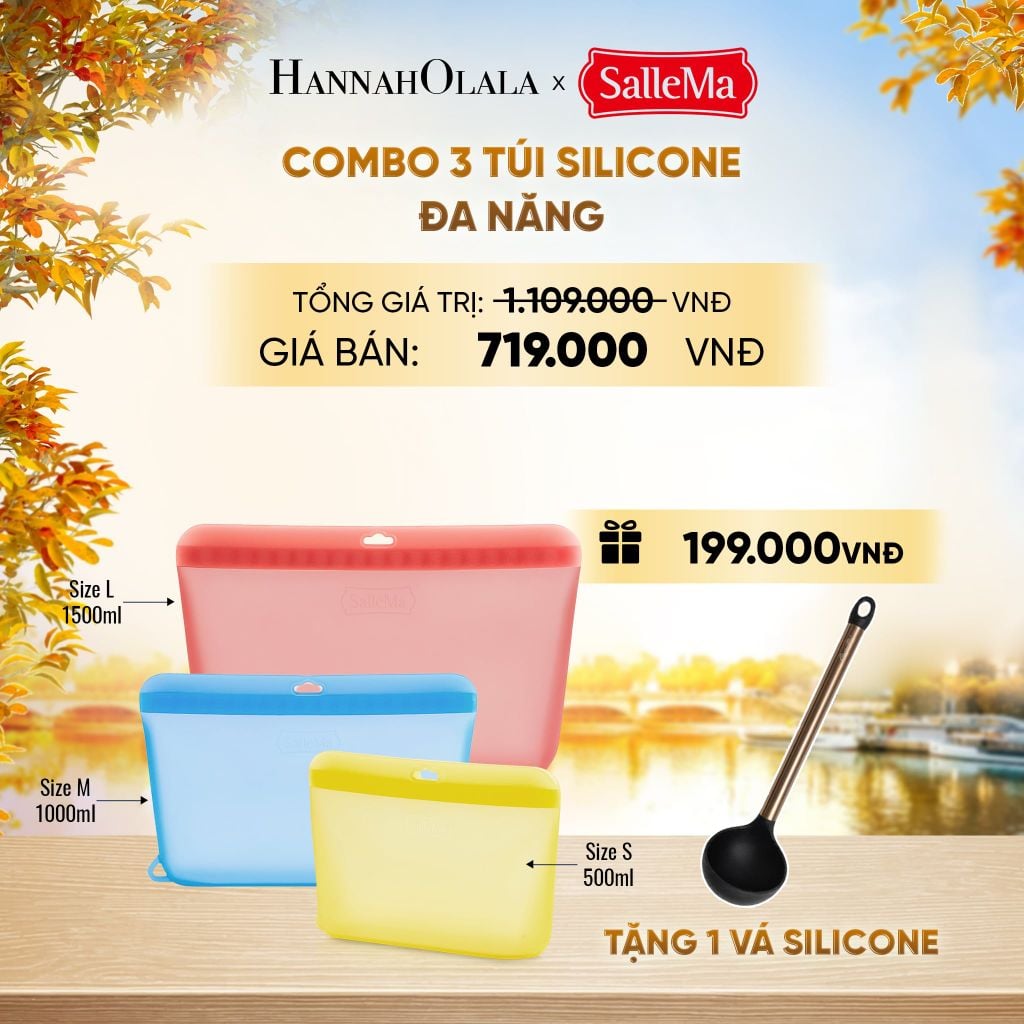  TÚI SILICONE CAO CẤP SALLEMA - DEAL 13 - E1679 