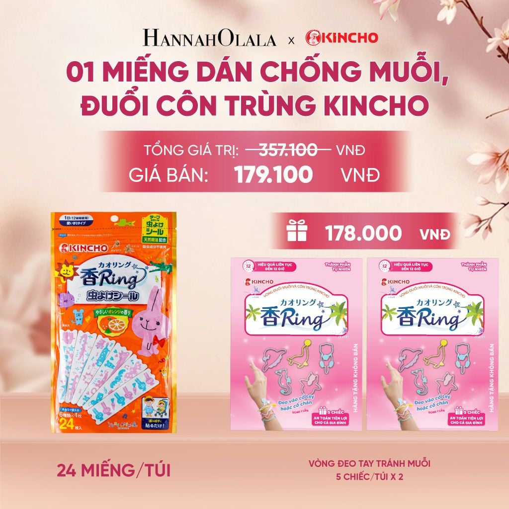 MIẾNG DÁN CHỐNG MUỖI, ĐUỔI CÔN TRÙNG KINCHO - A607 