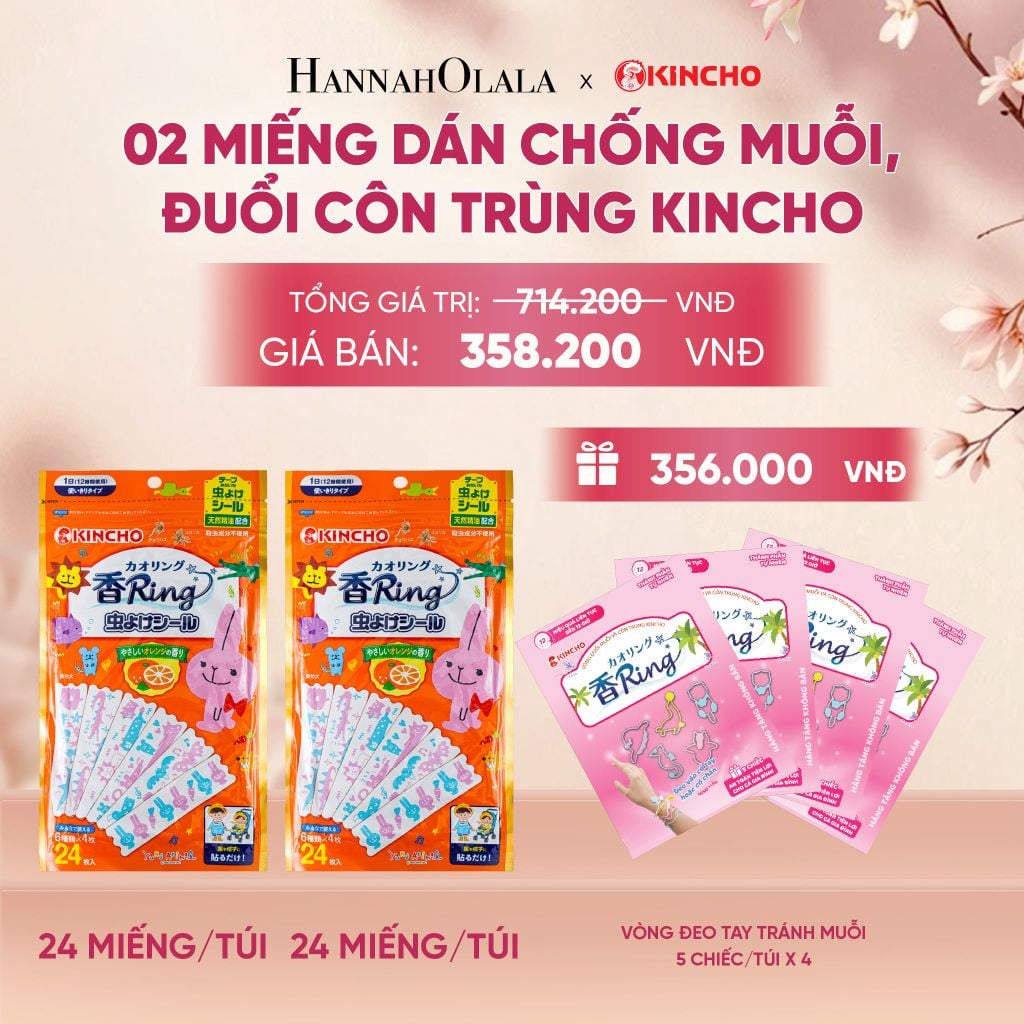  MIẾNG DÁN CHỐNG MUỖI, ĐUỔI CÔN TRÙNG KINCHO - A607 