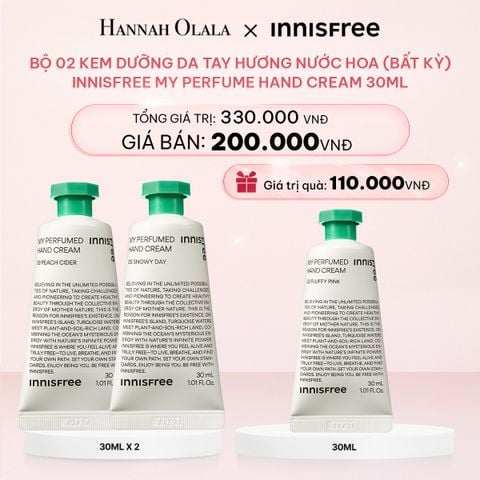  E134_DEAL 18: BỘ 02 KEM DƯỠNG DA TAY HƯƠNG NƯỚC HOA (BẤT KỲ) INNISFREE MY PERFUME HAND CREAM 30ML 
