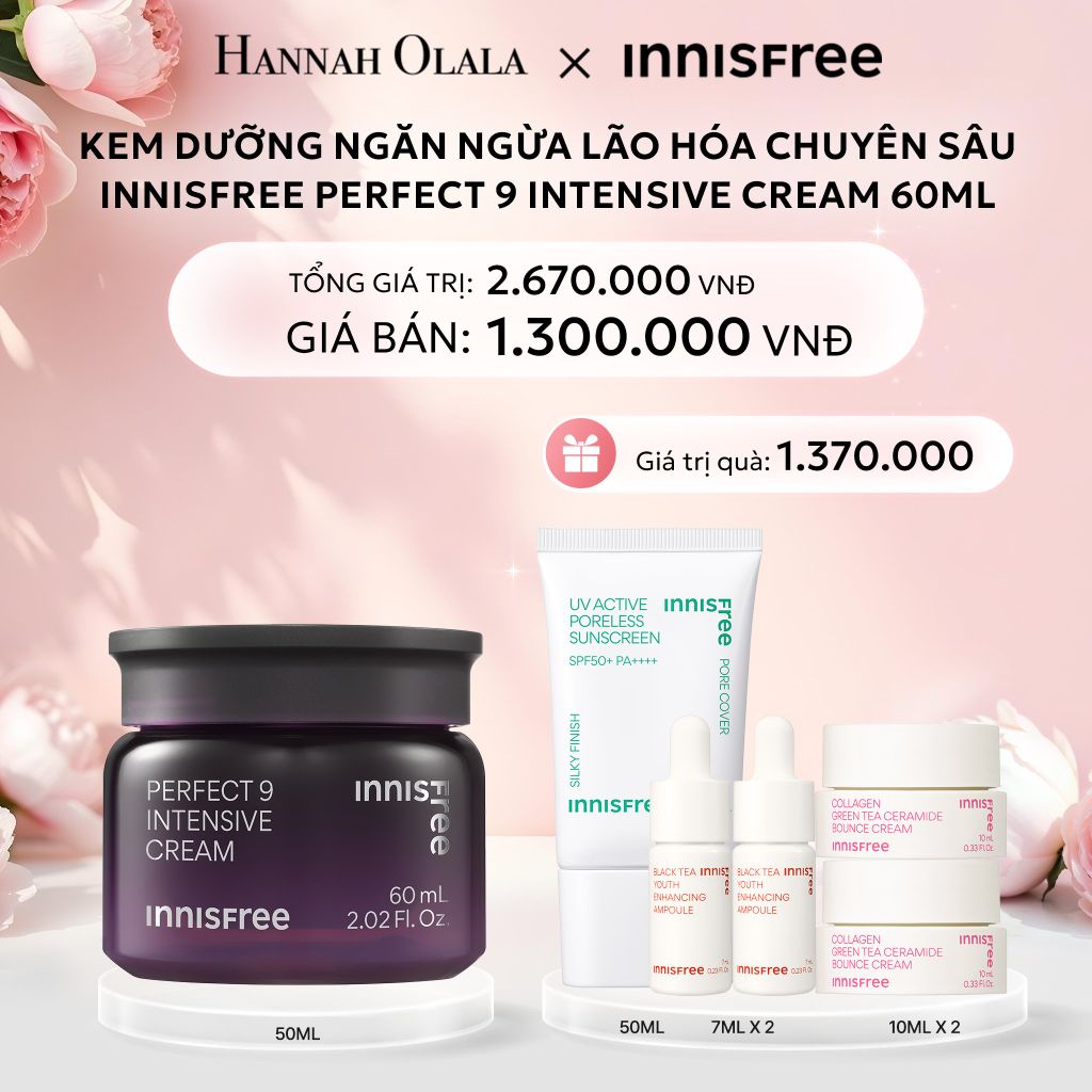 E836: DEAL 5: KEM DƯỠNG NGĂN NGỪA LÃO HÓA INNISFREE PERFECT 9 INTENSIVE 60ML 