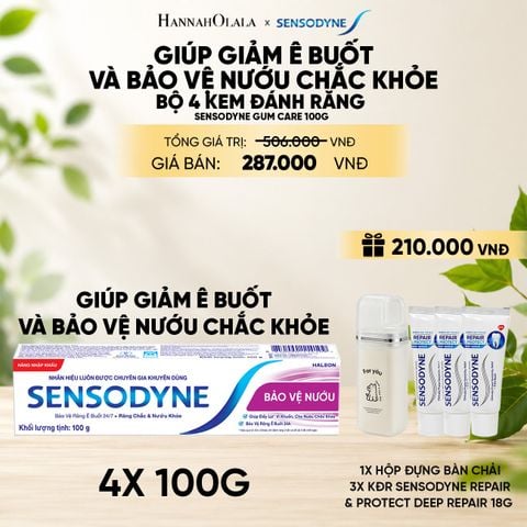  BỘ 4 KEM ĐÁNH RĂNG SENSODYNE GUM CARE 100G GIÚP GIẢM Ê BUỐT VÀ BẢO VỆ NƯỚU CHẮC KHỎE 