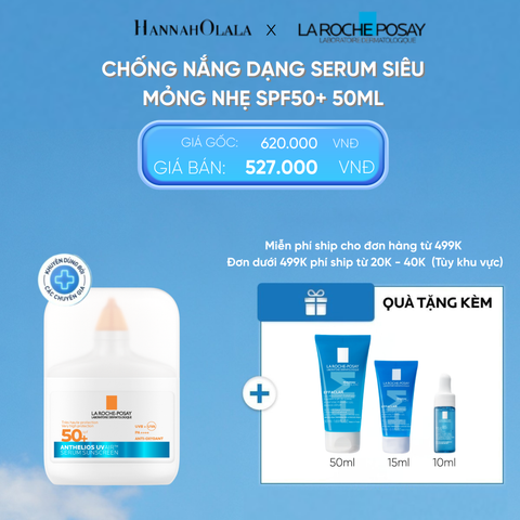  D20: DEAL 13: [MỚI] CHỐNG NẮNG DẠNG SERUM SIÊU MỎNG NHẸ KIỀM DẦU 16H CẤP ẨM 24H CHỐNG BỤI MỊN ANTHELIOS UVAIR SPF50+ 50ml 