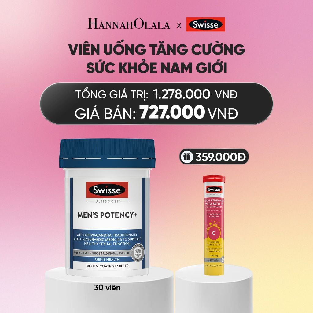  VIÊN UỐNG TĂNG CƯỜNG SỨC KHỎE NAM GIỚI SWISSE ULTIBOOST MEN'S POTENCY+ (30 VIÊN)_A412 