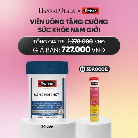  VIÊN UỐNG TĂNG CƯỜNG SỨC KHỎE NAM GIỚI SWISSE ULTIBOOST MEN'S POTENCY+ (30 VIÊN)_A412 
