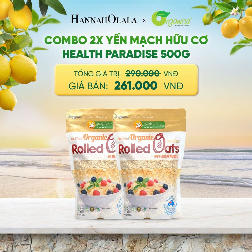  COMBO 2 X YẾN MẠCH HỮU CƠ HEALTH PARADISE 500G - DEAL 13 