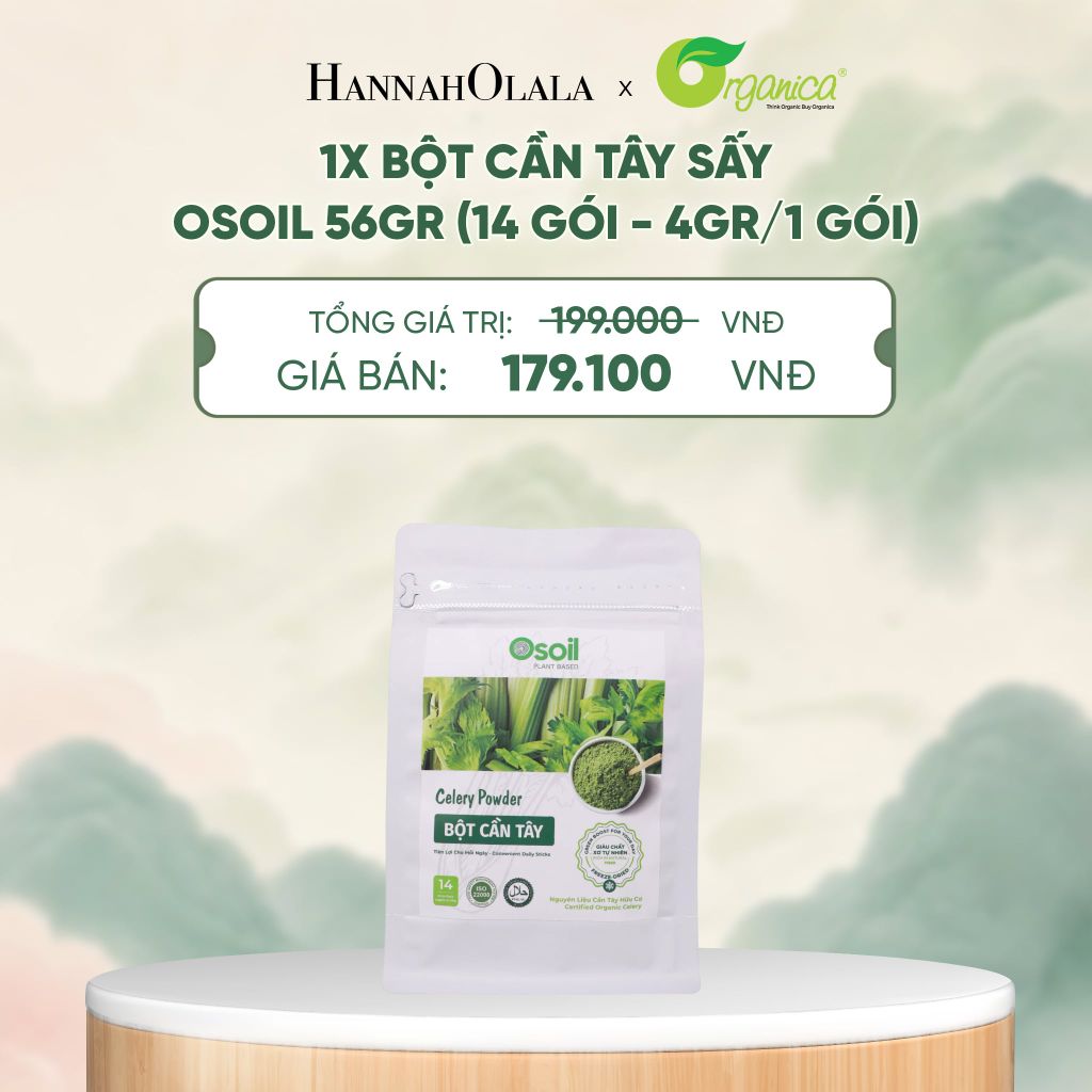  BỘT CẦN TÂY SẤY OSOIL 56GR (14 GÓI - 4GR/1 GÓI) - A1903 
