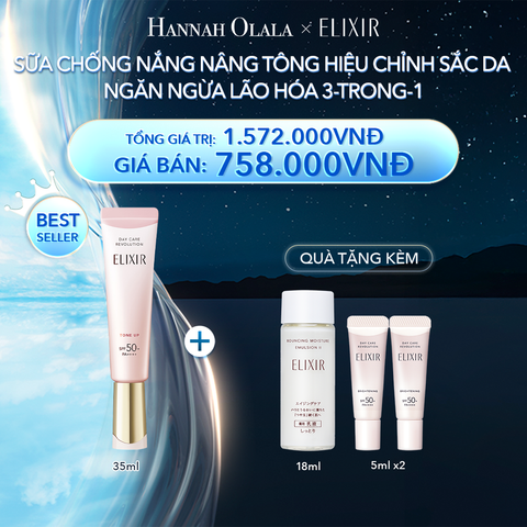  A45_DEAL 13 BACK-UP: SỮA CHỐNG NẮNG NÂNG TÔNG ELIXIR SUPERIEUR DAY CARE REVOLUTION TONE UP + 35G 
